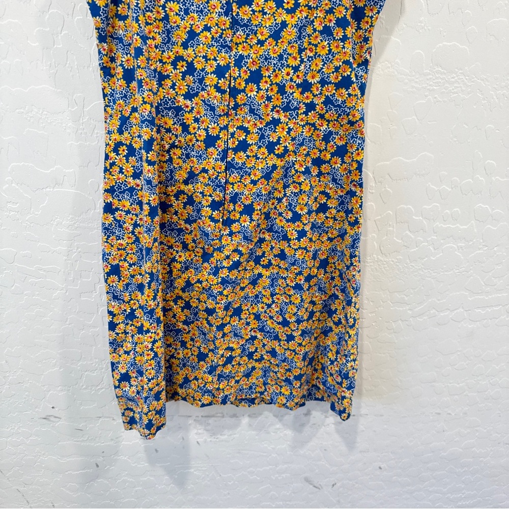 Vintage Y2K 579 Floral Mini Dress Womens XS Blue Yellow Whimsigoth - Picture 8 of 8